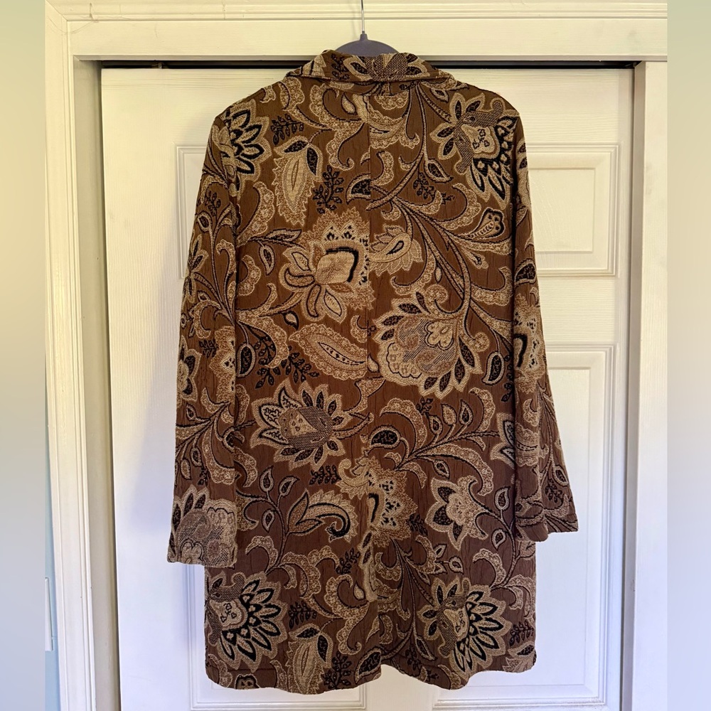 CMC Brocade Jacket in browns & black, Size Large. NWOT. - Picture 2 of 6